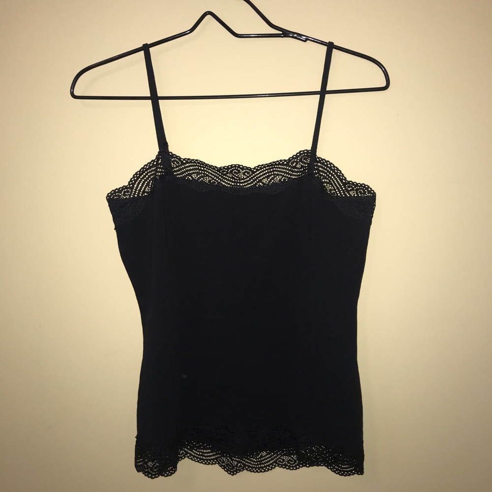 Lace Trim Adjustable Strap Camisole